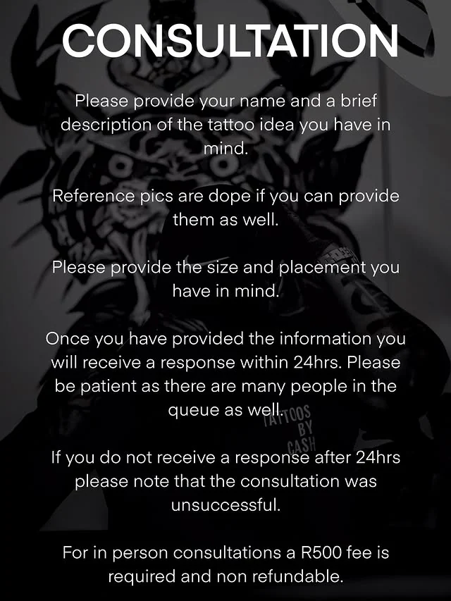 Cash supplied consultation information card